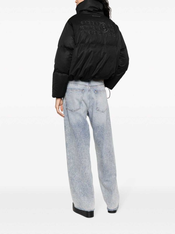 The Best Shops MM6 MAISON MARGIELA: casual jackets - High-neck cropped puffer jacket