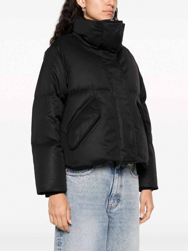High-neck cropped puffer jacket shop online: MM6 MAISON MARGIELA
