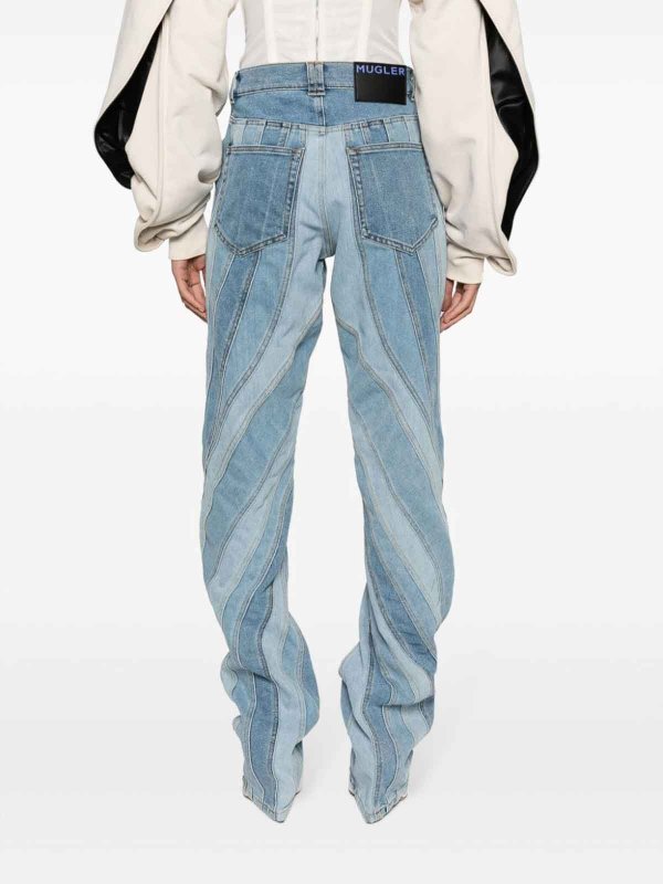 MUGLER buy online Light blue straight-leg jeans