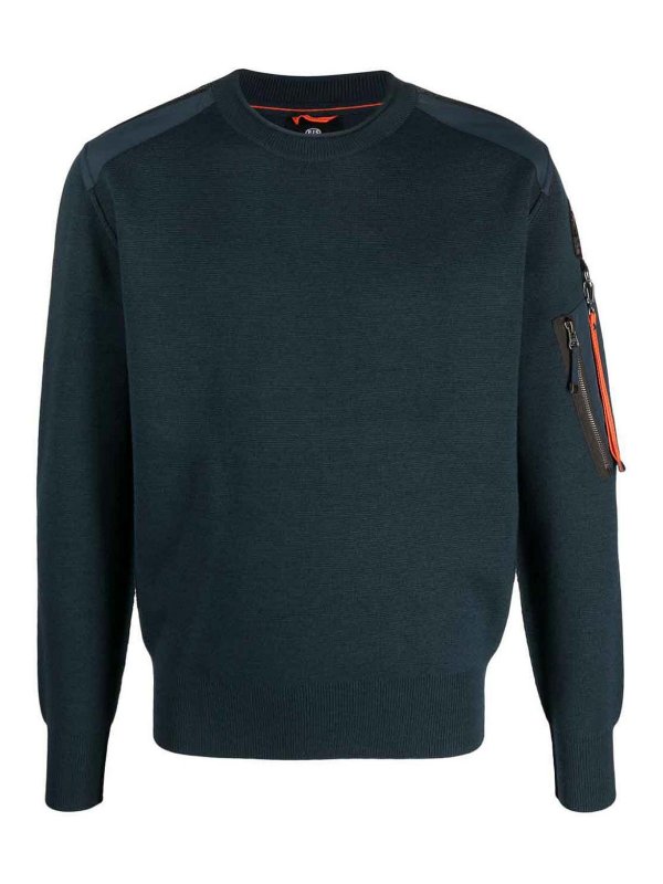PARAJUMPERS: Strickpullover mit Rundhalsausschnitt - Rundhalspullover - Blau