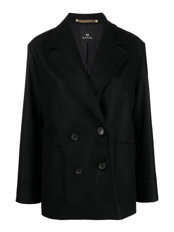 PAUL SMITH: short coats - Wool double-breasted coat