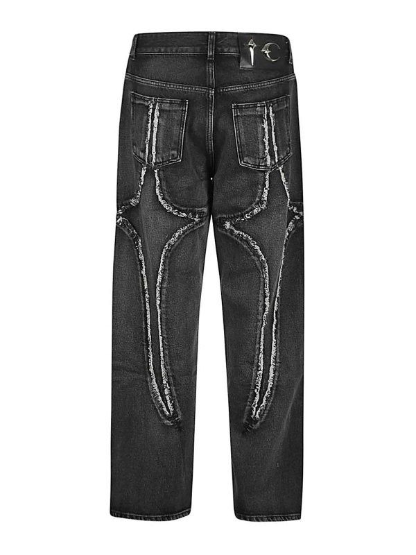 Bootcut jeans Thug Club - Tribal denim jeans - TC23PT0702BLACK