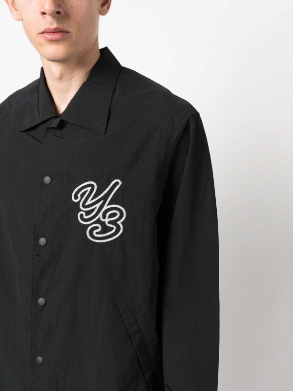 Y-3: casual jackets online - Logo coach jacket