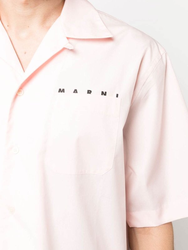 The Best Shops Marni: shirts - Logo cotton shirt