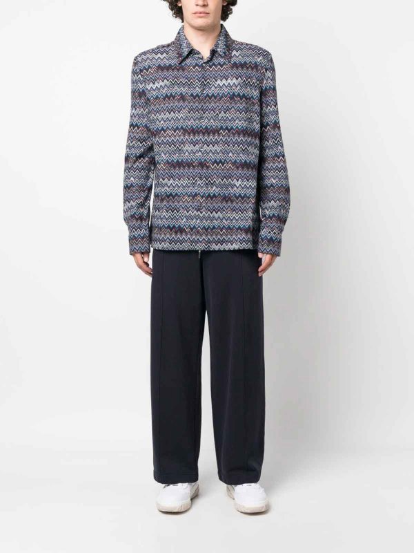 MISSONI: shirts online - Zig zag pattern cotton blend shirt
