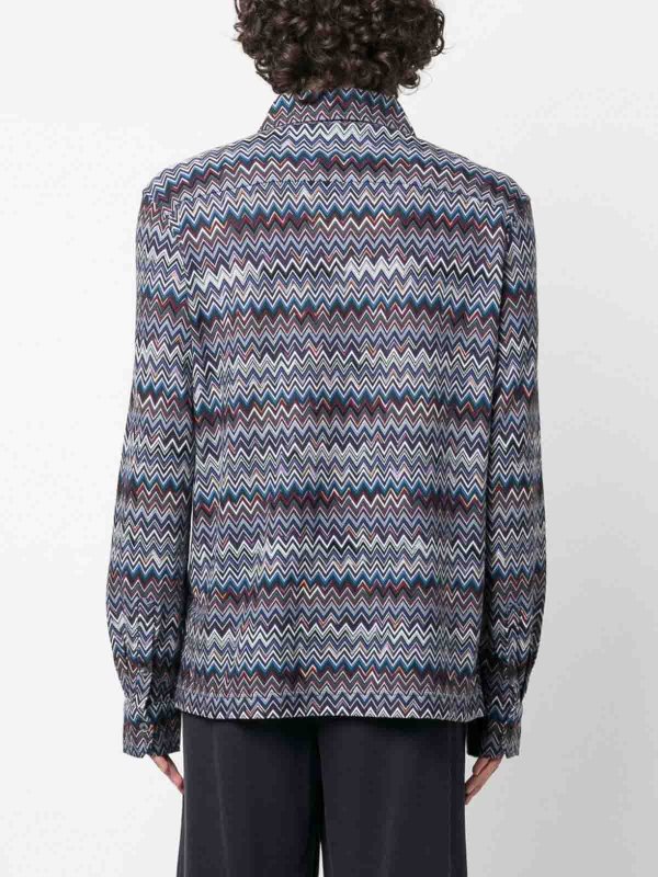 The Best Shops MISSONI: shirts - Zig zag pattern cotton blend shirt