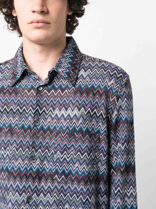 MISSONI buy online Zig zag pattern cotton blend shirt