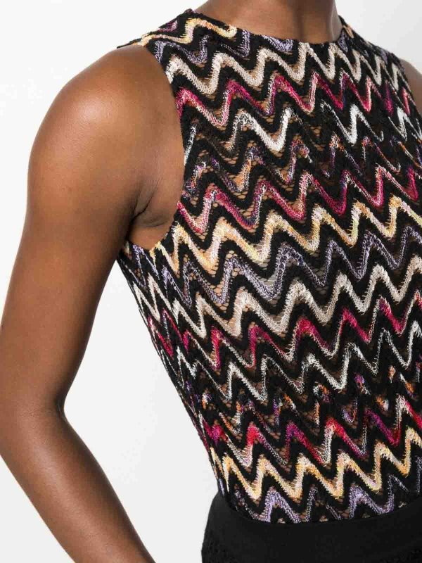 MISSONI: Tops & Tank tops online - Zig zag pattern wool blend sleeveless top