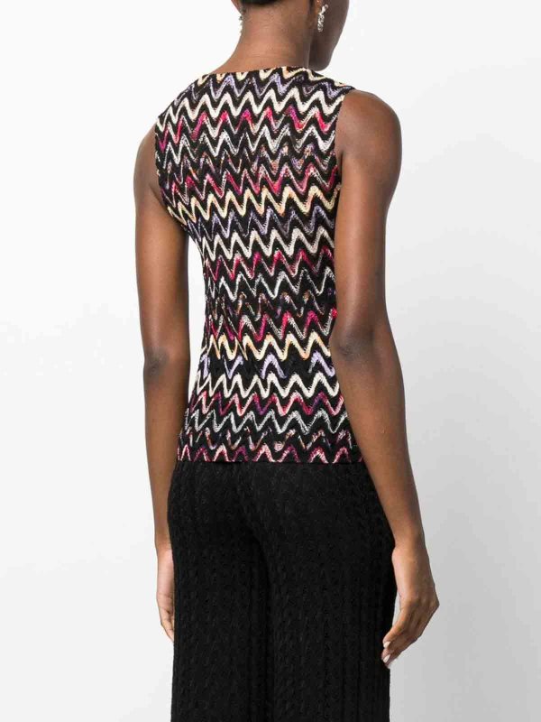 MISSONI buy online Zig zag pattern wool blend sleeveless top