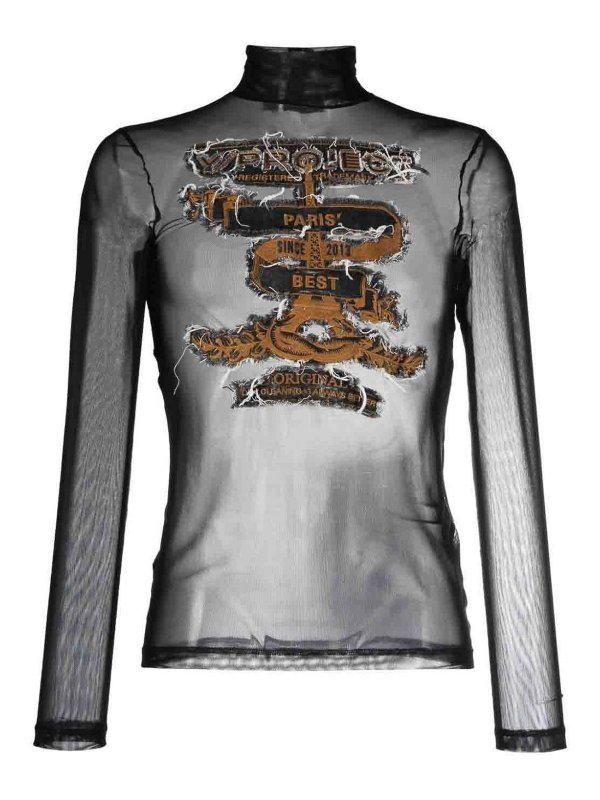 Y/PROJECT: Top e canotte - Top velato ricamato