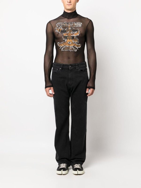 The Best Shops Y/PROJECT: Top e canotte - Top velato ricamato