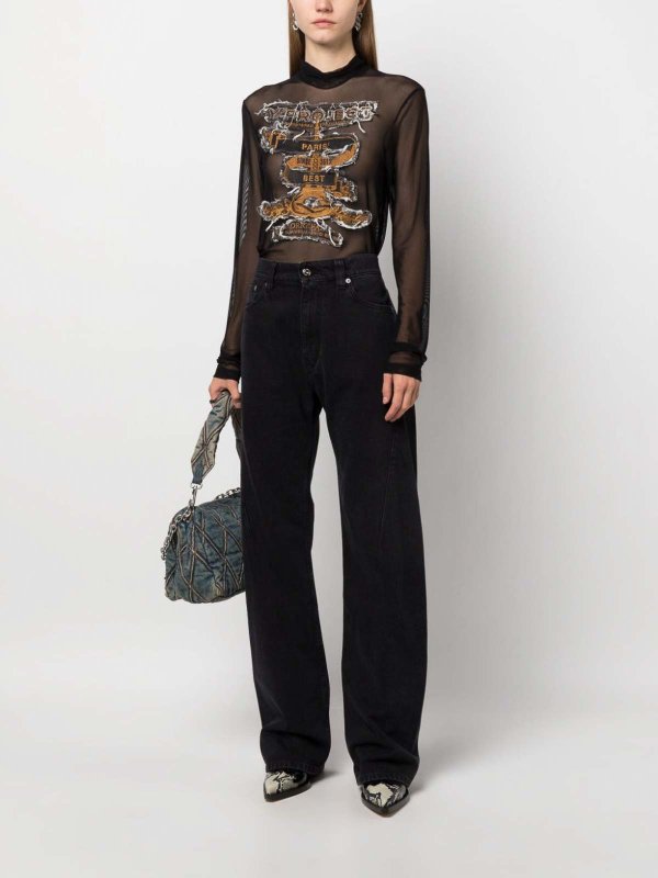 Top velato ricamato shop online: Y/PROJECT