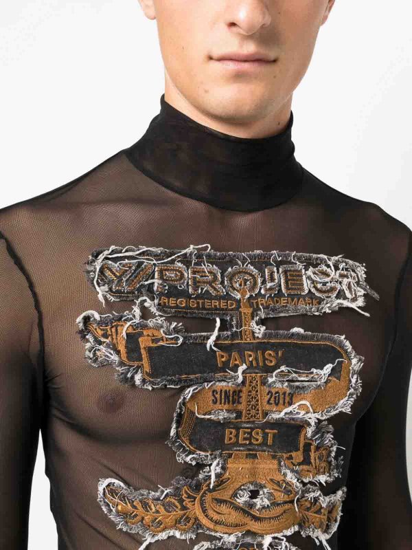 Y/PROJECT buy online Top velato ricamato