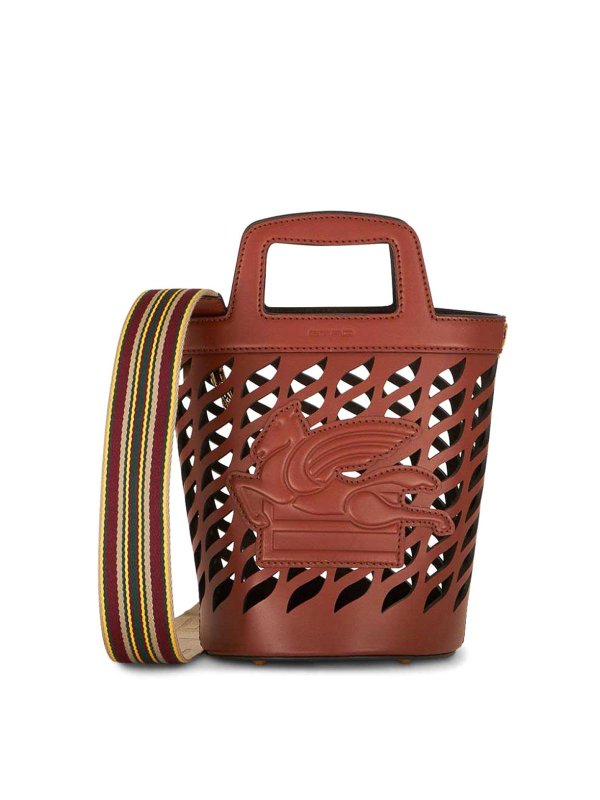 ETRO: cross body bags - Leather bucket bag