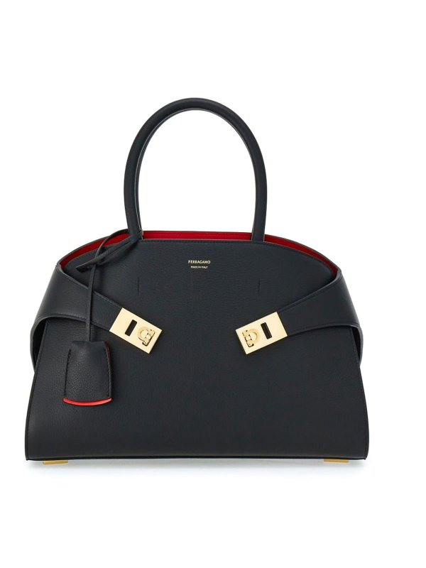 FERRAGAMO: totes bags - Hug small leather handbag