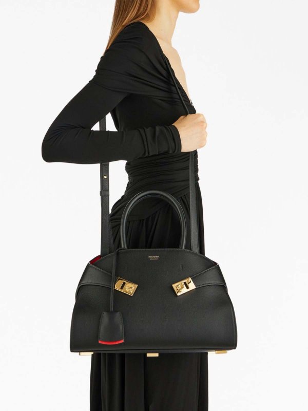 FERRAGAMO: totes bags online - Hug small leather handbag