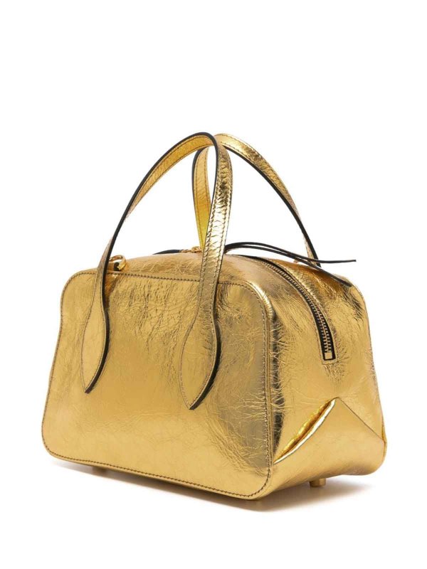 Isabel Marant Italian Leather Crossbody Medium Bag in Yellow