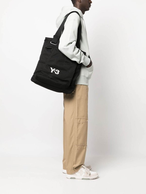 Y-3: cross body bags online - Logo tote bag