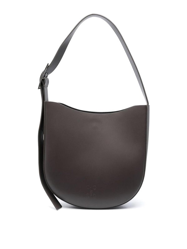 CLOSED: cross body bags - Half round leather shoulder bag