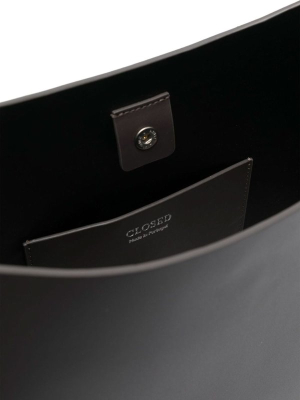 CLOSED: cross body bags online - Half round leather shoulder bag