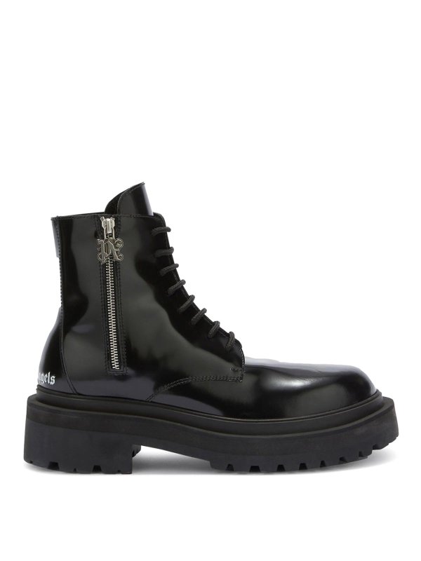 Palm Angels: boots - Leather combat boots