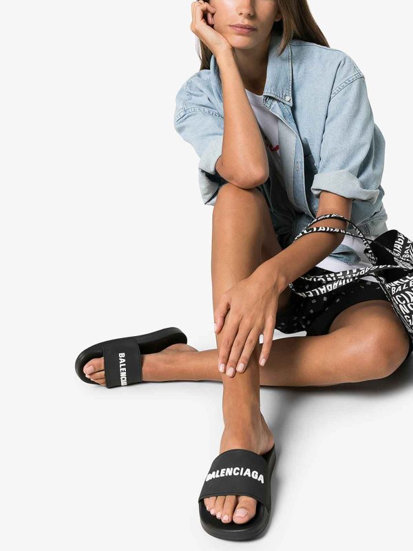 BALENCIAGA: ビーチサンダル online - ビーチサンダル - 黒