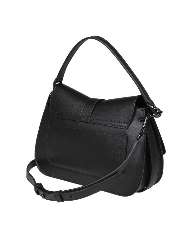FURLA: cross body bags online - Flow handbag in black leather