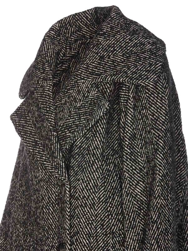 The Best Shops GANNI: short coats - Herringbone coat
