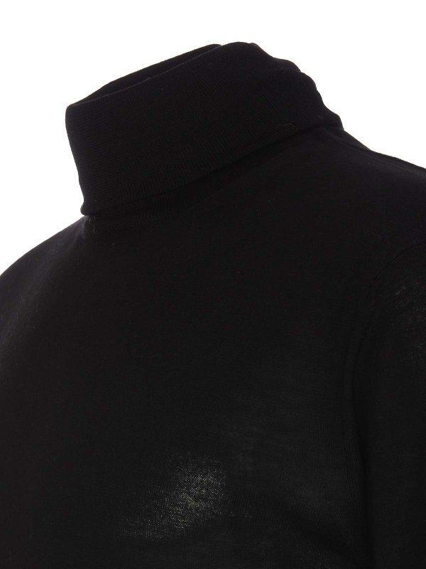 The Best Shops HOSIO: Suéteres con cuello pico - Suéter Cuello Redondo - Negro