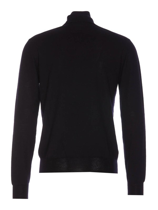 HOSIO: Strickpullover mit Rundhalsausschnitt online - Rundhalspullover - Blau