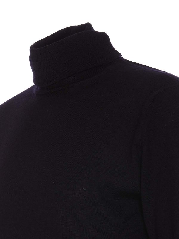 The Best Shops HOSIO: Strickpullover mit Rundhalsausschnitt - Rundhalspullover - Blau