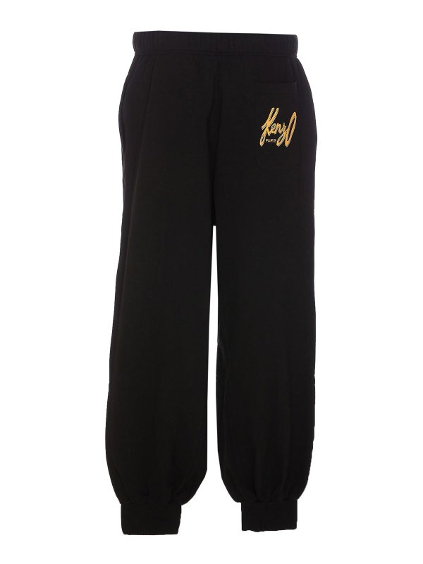 KENZO: tracksuit bottoms online - Black Track Pants