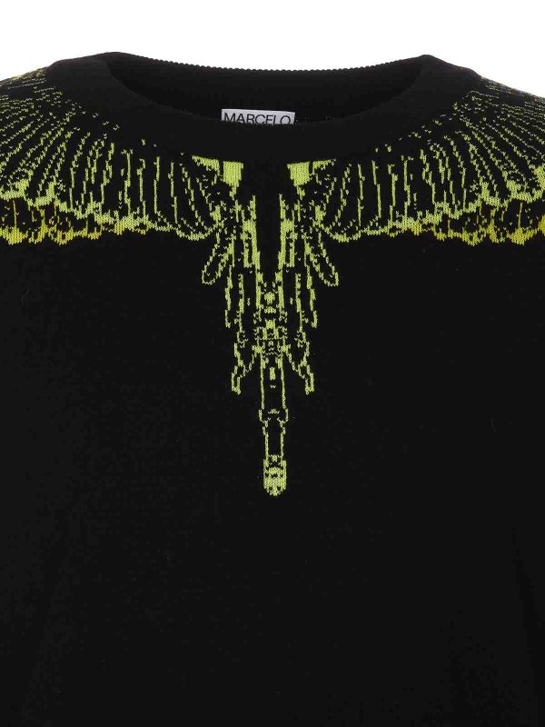 クルーネック - 黒 shop online: Marcelo Burlon County Of Milan