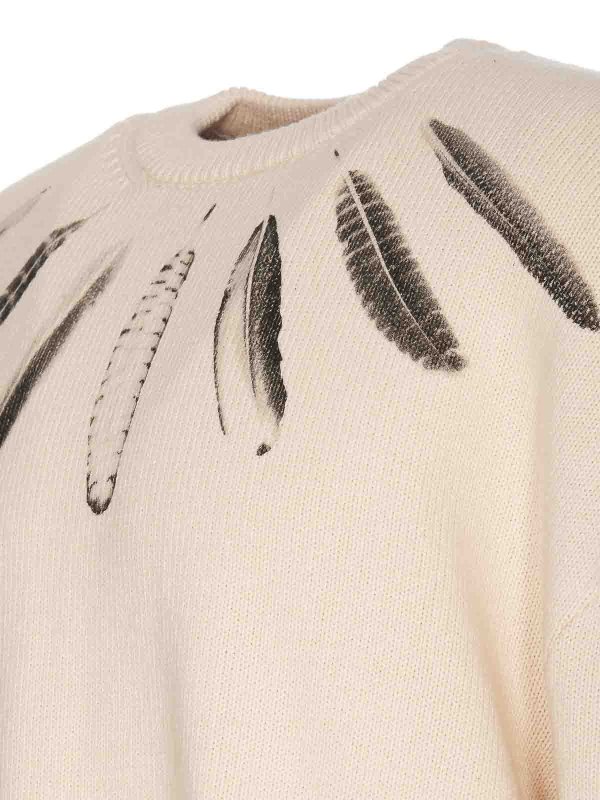 The Best Shops Marcelo Burlon: クルーネック - クルーネック - ベージュ