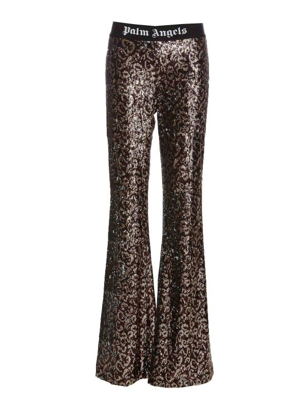 Palm Angels: カジュアルトラウザー - ショートパンツ - ブラウン