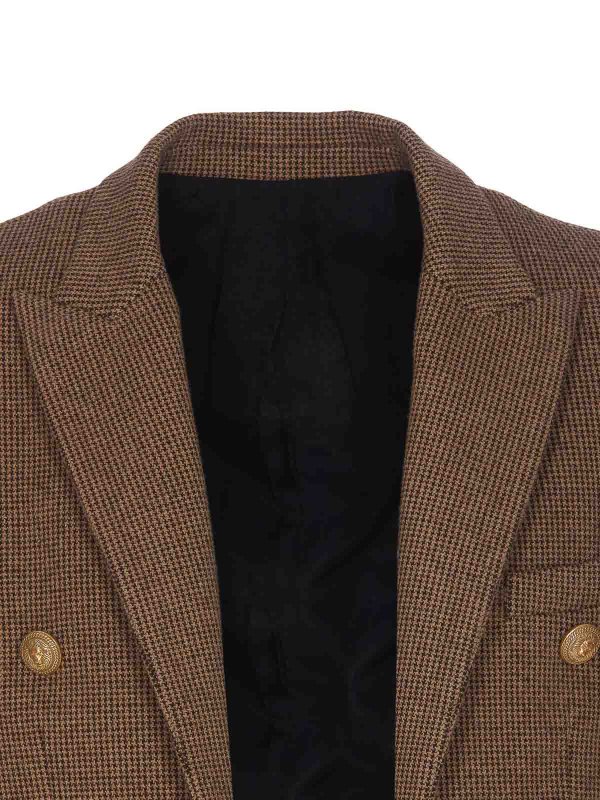 Houndstooth coat shop online: Balmain