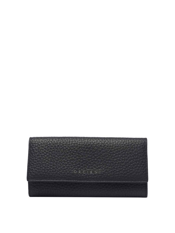 ORCIANI: wallets & purses - Black Continental Wallet