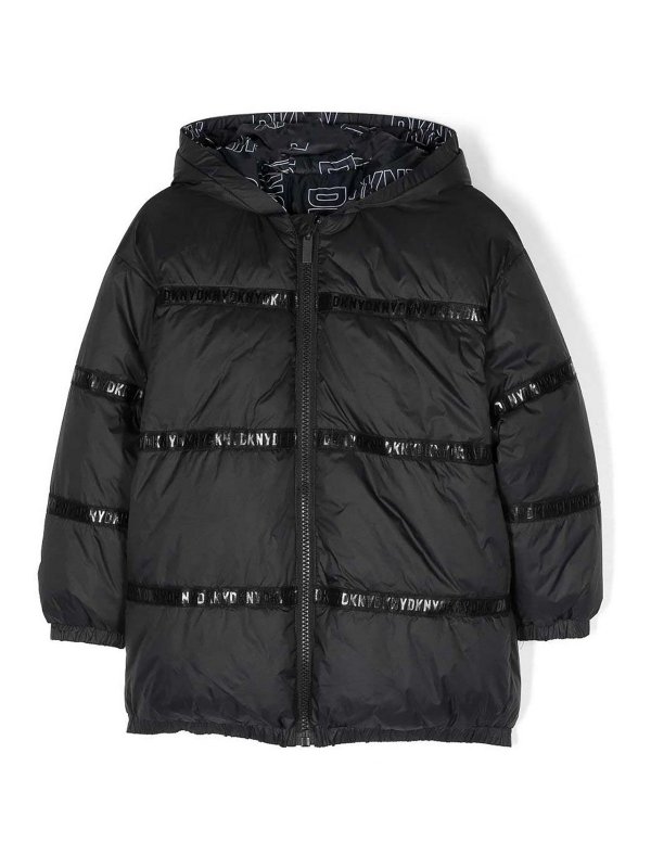 DKNY: casual jackets - Reversible DKNY Padded Jacket with Hood