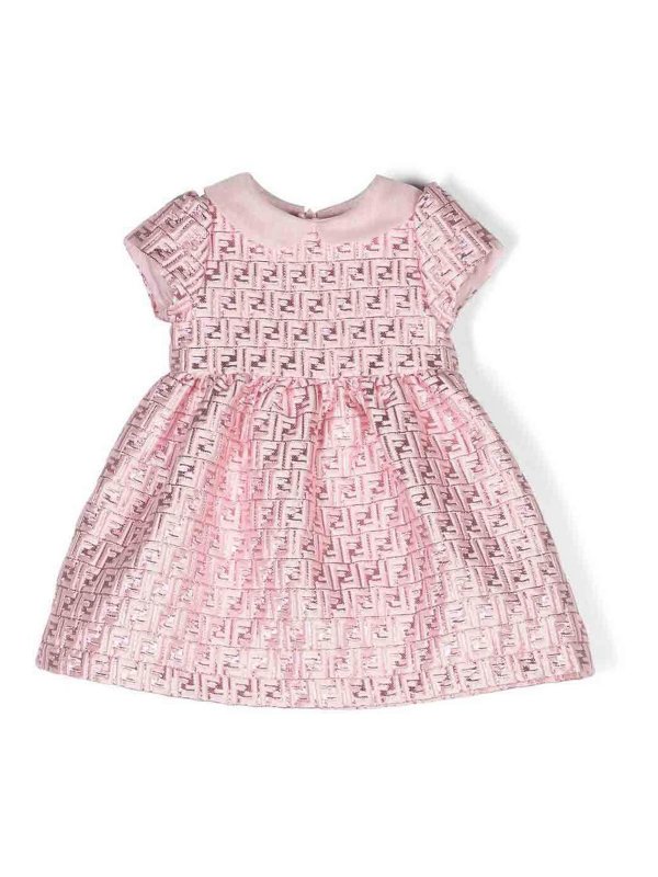 FENDI: short dresses - Pink techno baby girl dress