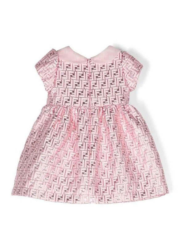 FENDI: short dresses online - Pink techno baby girl dress