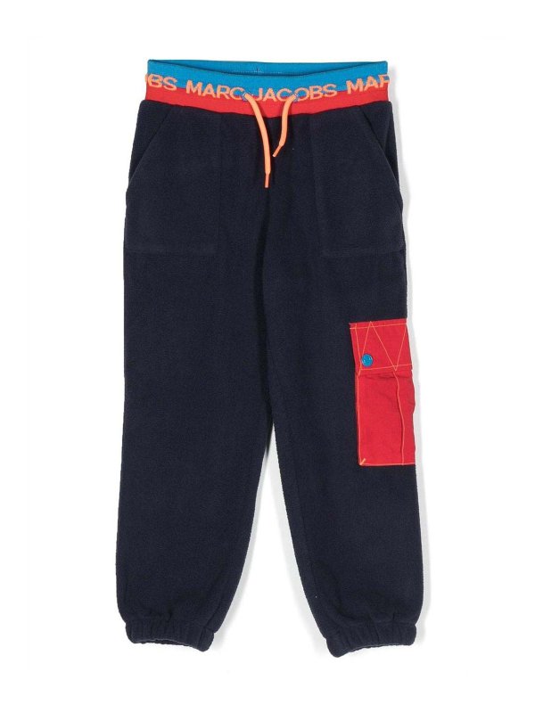 MARC JACOBS: Trousers Shorts - Navy blue fleece boy pants