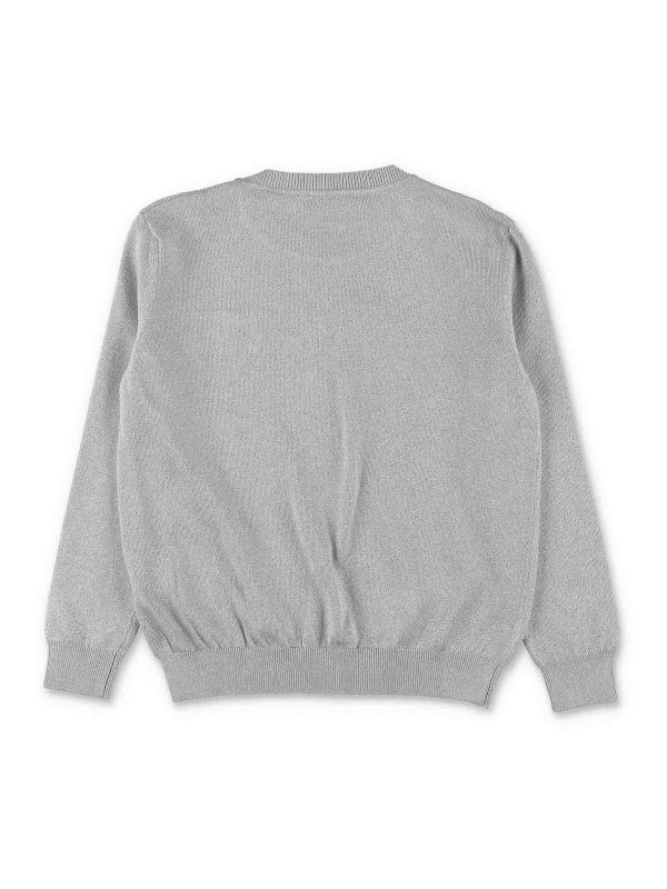 VERSACE: Suéteres con cuello pico online - Suéter Cuello Redondo - Plata