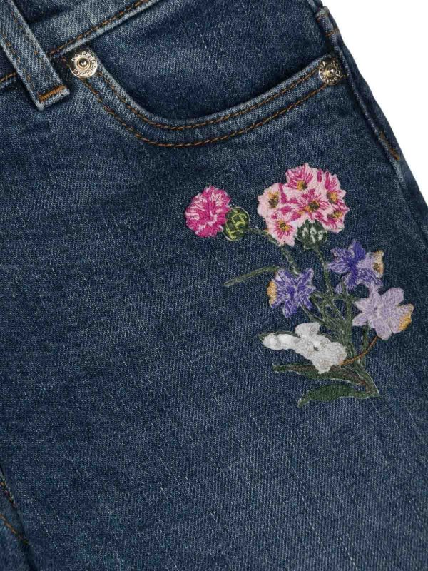 The Best Shops DOLCE & GABBANA: bootcut jeans - Floral-embroidered jeans