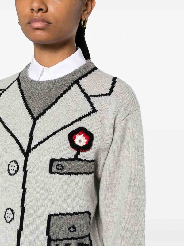 Pull Col Rond - Gris shop online: KENZO