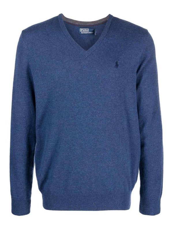 POLO RALPH LAUREN: クルーネック - クルーネック - ブルー