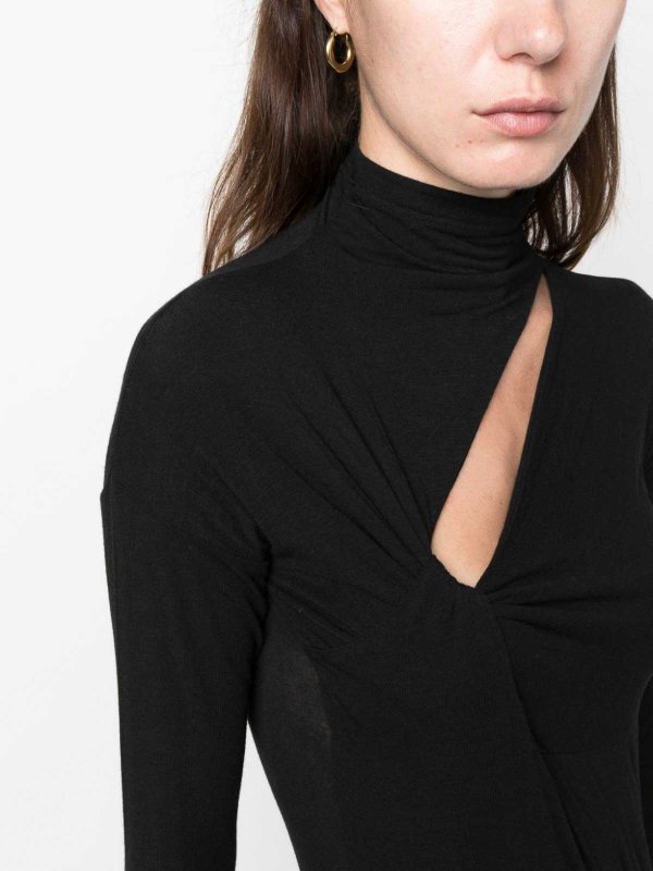 Pinko: Tops & Tank tops online - Twist-Detail Cut-Out Long-Sleeve Top