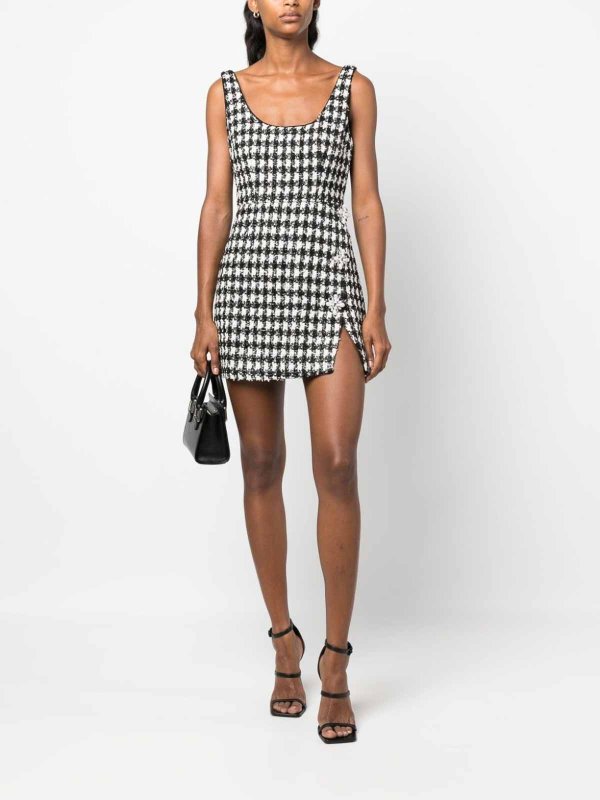 Check-Pattern Boucl?inidress shop online: Self Portrait