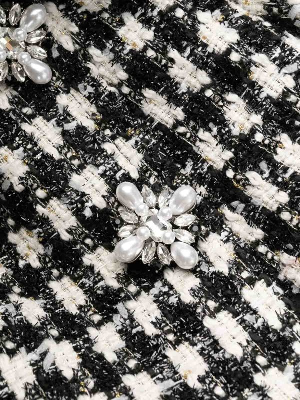 knee length dresses shop online Check-Pattern Boucl?inidress