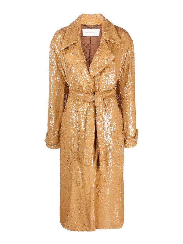 DRIES VAN NOTEN: knee length coats - Viscose coat