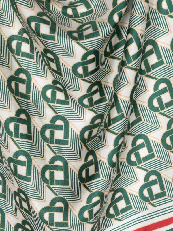 The Best Shops CASABLANCA: scarves - Heart monogram medium silk scarf